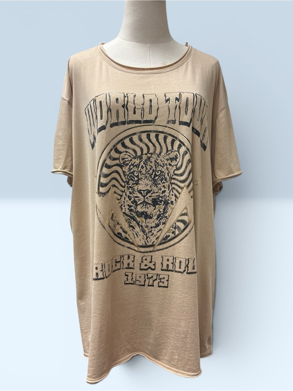 *LIKE NEW* Show Me Your MuMu Tan Logo Graphic Tee